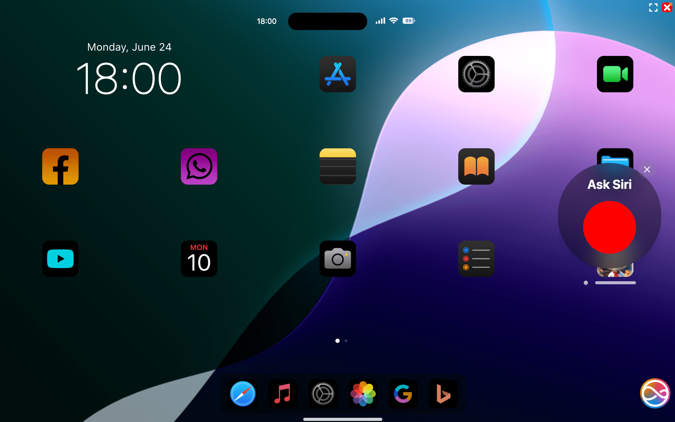 iPadian 18 Home Screen